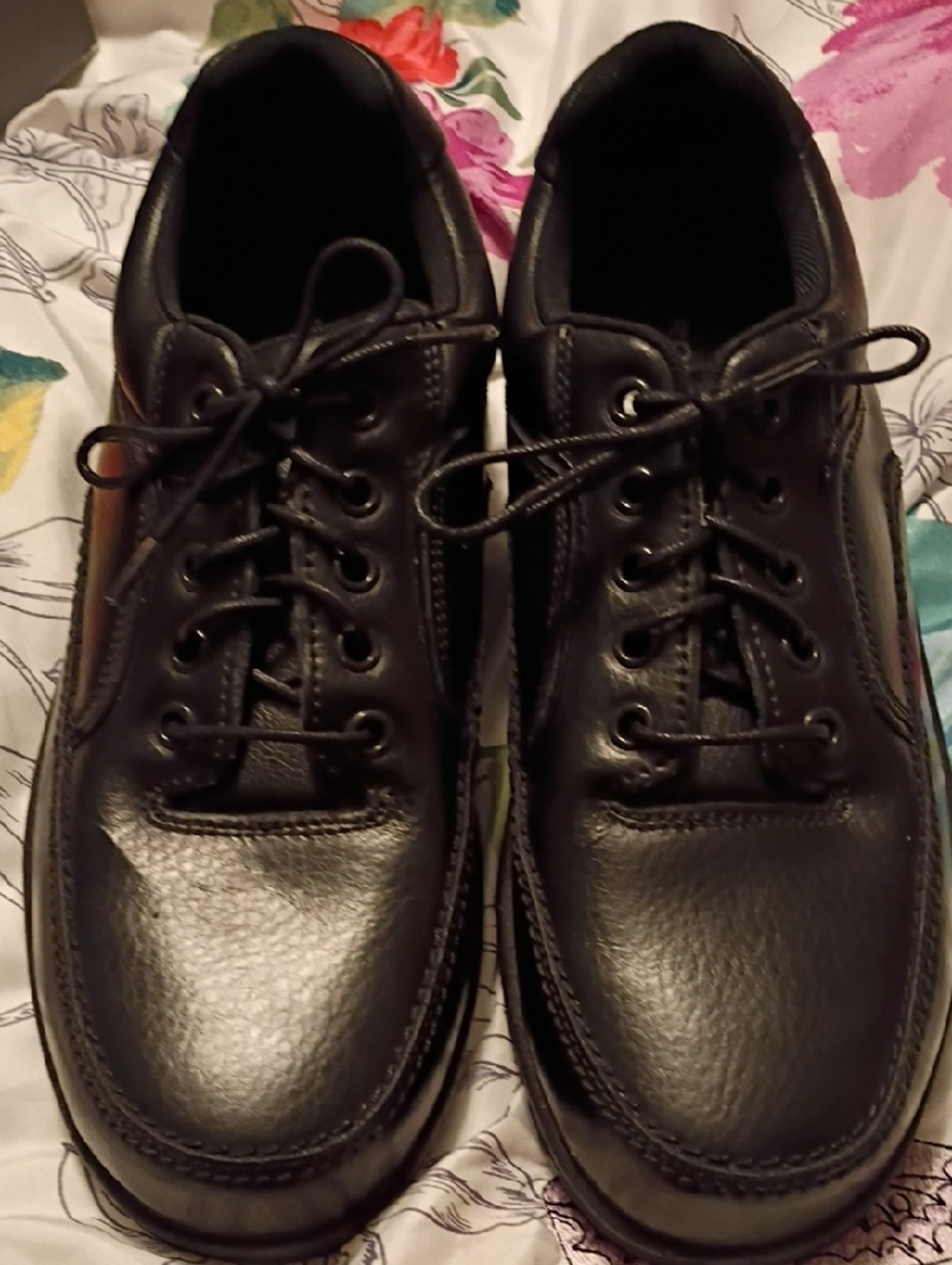 Men's Rockport Eureka 7.5 K71218 Classic Black Leather Lace-Up Shoes